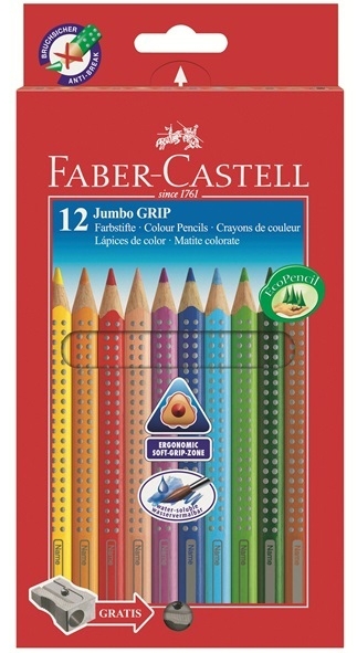 Faber-Castell drvene bojice grip jumbo 1/12 | knjižare | Sve dobre knjige na jednom mestu